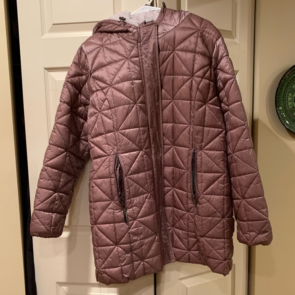 Pink quilted mid weight Steve Madden plus size coat